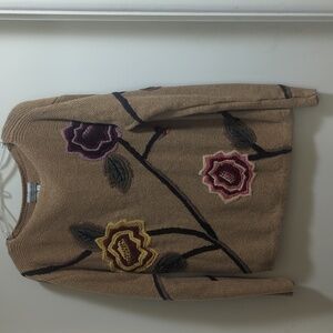 Coldwater Creek embroidered sweater sz M